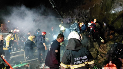 Samsun'da heyelan! Toprak altında kalanlar var