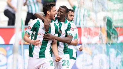 Konyaspor'dan 2-1'lik galibiyet! Yeşil-beyazlılar, Çaykur Rizespor'u mağlup etti