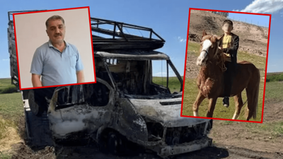 Türkiye bu haberle sarsılmıştı... Kamyonette yakılan baba oğul yan yana defnedildi