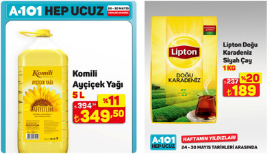 A101'den 5 L Komili Ayçiçek Yağlarında bayram indirimi! Bu fiyatlar şaşırtacak
