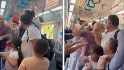 Marmaray'da iğrenç olay! İki çocuğunun gözü önünde...