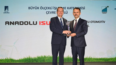 Şahabettin Bilgisu Çevre Ödülleri’nde Büyük Ölçekli İşletme kategorisinde Anadolu Isuzu'ya Kocaeli Sanayi Odası’ndan ödül