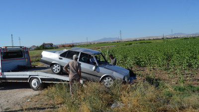 Aksaray'da otomobil, takla attı; 3 yaralı
