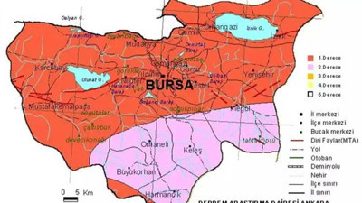 Bursa'da fay var mı? İşte Bursa deprem risk haritası...