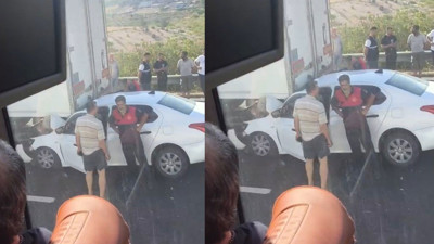 Otomobil tıra ok gibi saplandı! 1 ölü, 1 yaralı
