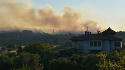 İzmir Urla'da orman yangını: Havadan ve karadan müdahale sürüyor