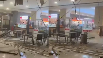 İstanbul'da AVM'nin tavanı çöktü! İşte o anlar...