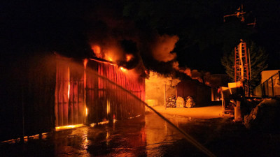 Çorum'da tekstil fabrikasında yangın