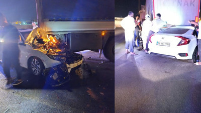 Hatay'da feci kaza! Ok gibi saplandı