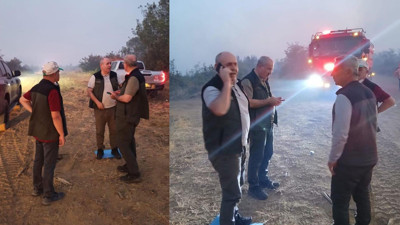 Çanakkale Valisi yangından etkilenen köyde incelemelerde bulundu