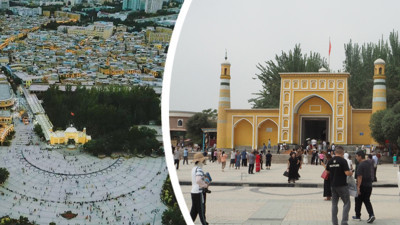 Eski şehrin kalbindeki sarı cami