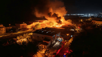 Samsun'da fabrika yangını! Alevler havadan görüntülendi