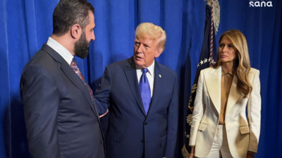 Şara, Trump ve Melania BM oturum aralarında bir araya geldi