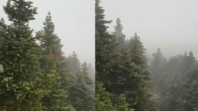 Uludağ'da kar sürprizi