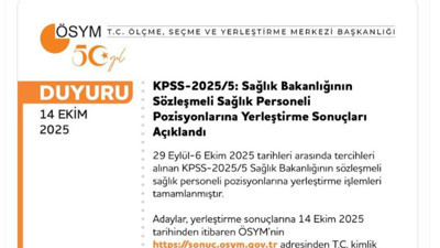 Sağlık Bakanlığı personel alımı sonuçları açıklandı! Sözleşmeli sağlık personeli adayları dikkat
