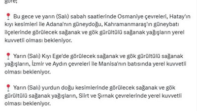 9 şehir için sarı kodlu uyarı geldi! İçişleri Bakanlığı illeri sıraladı