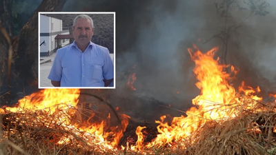 Kuru otları yakarken alevlerin arasına düşüp can verdi