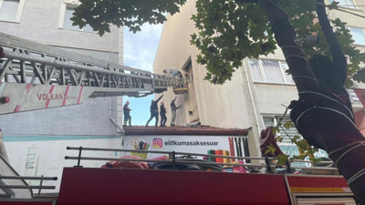 Görüntüler Bilecik'ten... Polisten kaçmaya çalışırken baca boşluğuna sıkıştı