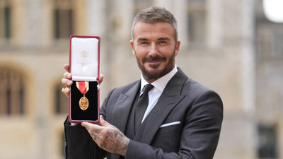 David Beckham'a şövalye ünvanı verildi