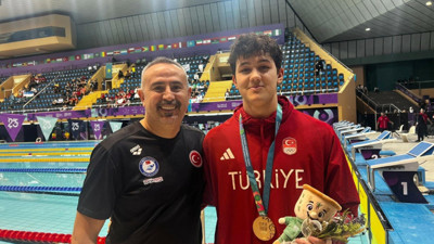 Denizlili milli yüzücü Ahmet'ten Riyad'da tarihi başarı