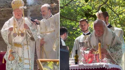 Patrik Bartholomeos, Erdek’teki Kirazlı Manastırı'nda ayin yönetti