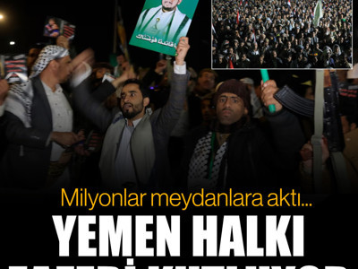 Yemen'de büyük zafer kutlamaları: Milyonlar meydanlara aktı