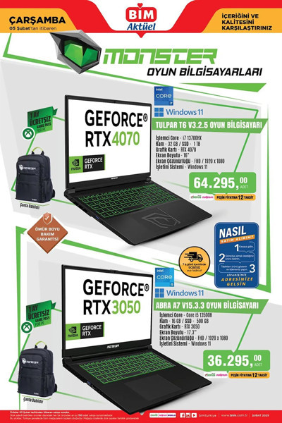 BİM 4 Şubat 2025 indirimli ürünler listesi yayımda! Monster oyun bilgisayarı öne çıkıyor - Resim: 5