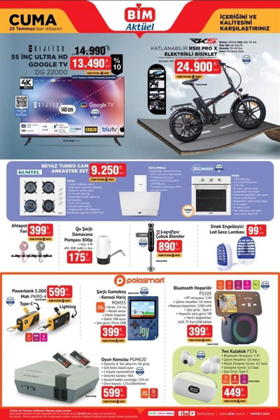 BİM 25 Temmuz 2025 aktüel ürünler kataloğu yayımlandı! Bu Cuma hangi ürünler indirime giriyor? - Resim: 1