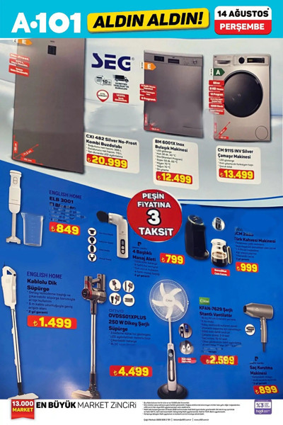 A101 aktüel ürünler kataloğu yayımlandı! İndirimler 14 Ağustos 2025'te başlayacak - Resim: 3