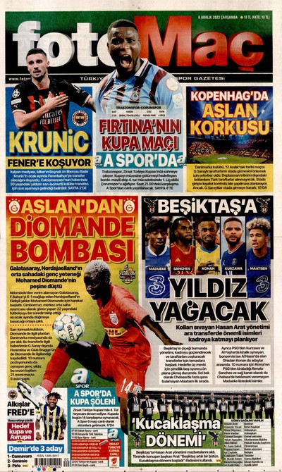Fotomaç Gazetesi Manşeti