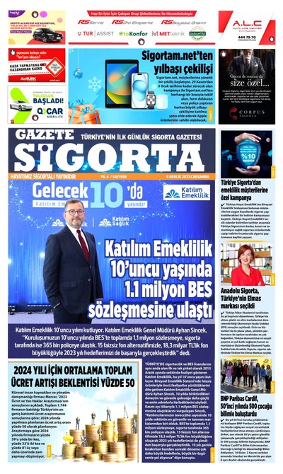 Sigorta Gazetesi Gazetesi Manşeti
