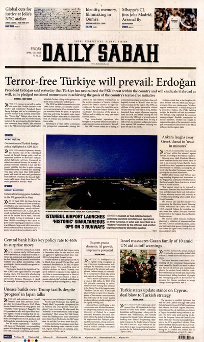 Daily Sabah Gazetesi Manşeti