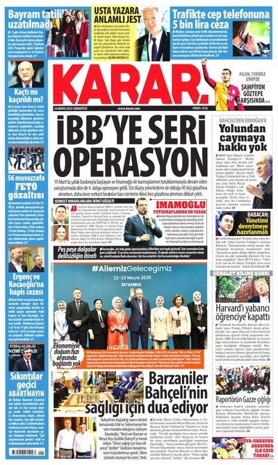 Karar Gazetesi Manşeti