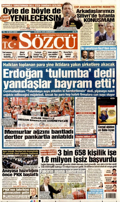 Sözcü Gazetesi Manşeti