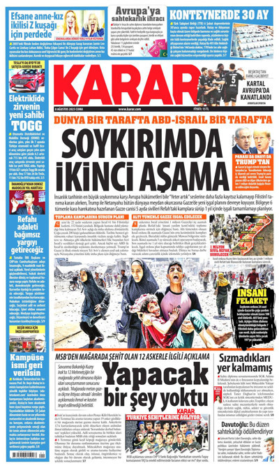 Karar Gazetesi Manşeti