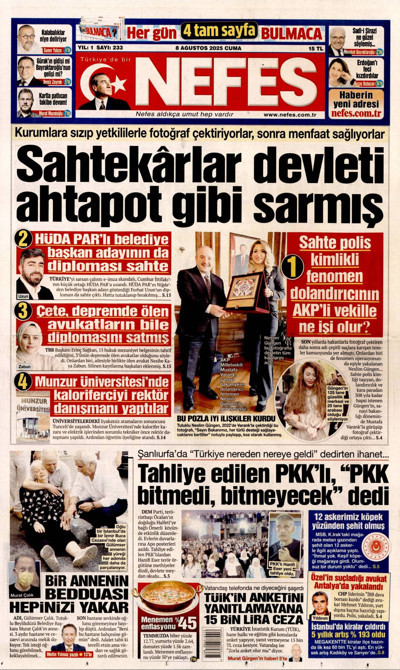 Nefes Gazetesi Manşeti