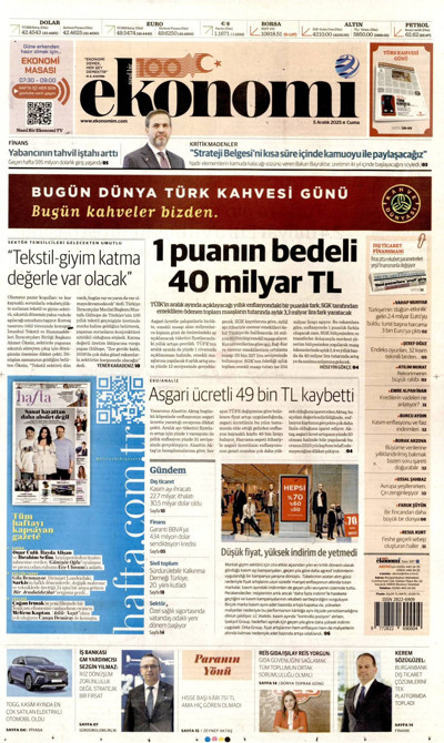 NB Ekonomi Gazetesi Manşeti