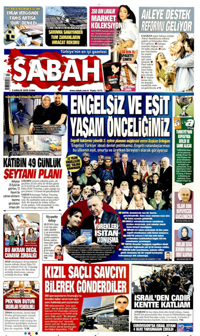 Sabah Gazetesi Manşeti