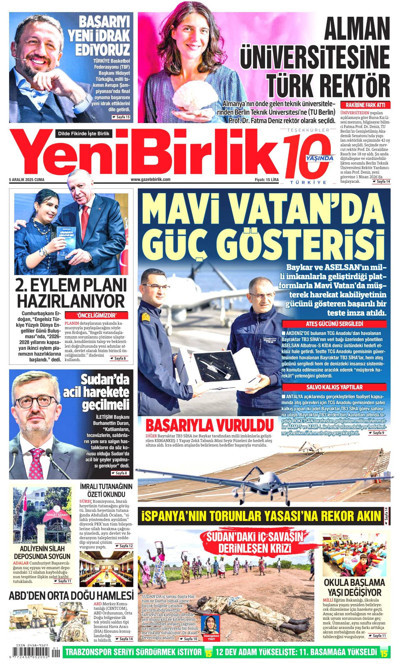 YeniBirlik Gazetesi Manşeti