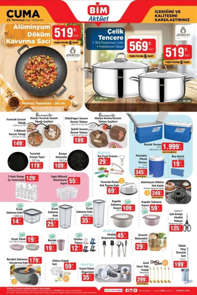 BİM 25 Temmuz 2025 aktüel ürünler kataloğu yayımlandı! Bu Cuma hangi ürünler indirime giriyor? - Resim: 6