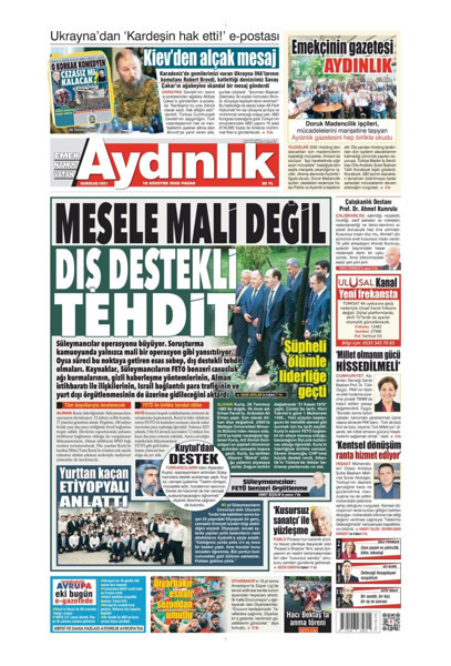 Gazete manşetleri 16 Ağustos Pazar - Resim: 1