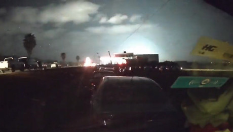 Hatay'da derpem anı araç kamerasıyla kayda alındı