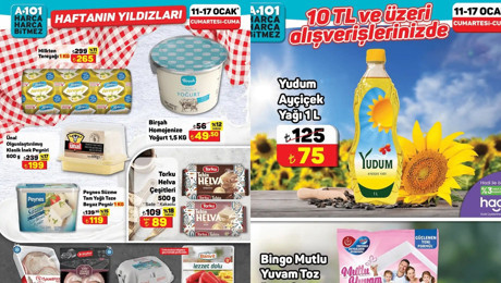 A101 11 Ocak 2025 Haftanın Yıldızları geldi! Ayçiçek yağında dev indirim