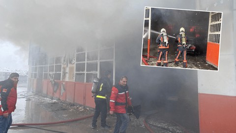 Malatya'da korkutan iş yeri yangını: 2 saatlik müdahaleyle söndürüldü