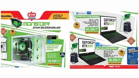 BİM marketler Monster oyuncu bilgisayarları satacak: İşte fiyatları