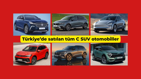 Türkiye otomobil pazarında satılan tüm C segment SUV modeller 2025