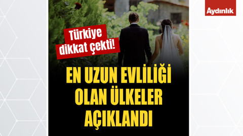 En uzun evli kalan ülkeler açıklandı!