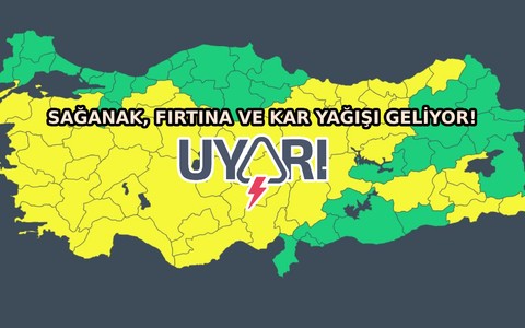 Meteoroloji'den 48 ile 'sarı' alarm: Sağanak, fırtına ve kar yağışı geliyor!