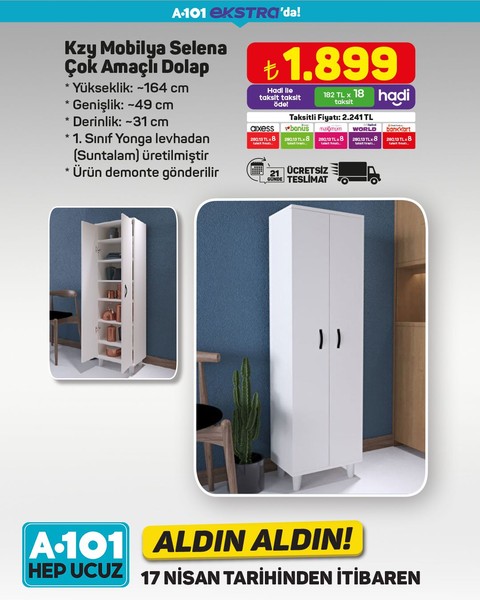 A101 17-24 Nisan 2025 indirimli ürünler kataloğu! İşte 17-24 Nisan A101'in aldın aldın fiyat listesi - Resim: 19