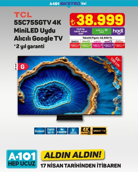 A101 17-24 Nisan 2025 indirimli ürünler kataloğu! İşte 17-24 Nisan A101'in aldın aldın fiyat listesi - Resim: 2